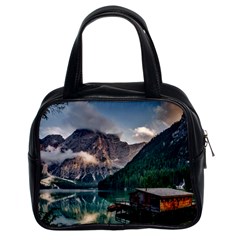 Italy Mountains Pragser Wildsee Classic Handbags (2 Sides) by Simbadda