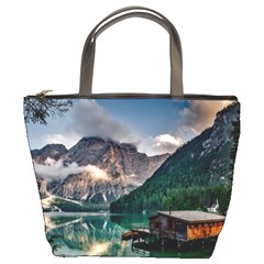 Italy Mountains Pragser Wildsee Bucket Bags by Simbadda