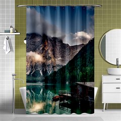 Italy Mountains Pragser Wildsee Shower Curtain 48  X 72  (small)  by Simbadda