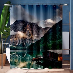 Italy Mountains Pragser Wildsee Shower Curtain 60  X 72  (medium)  by Simbadda