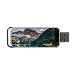 Italy Mountains Pragser Wildsee Portable Usb Flash (one Side) by Simbadda