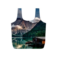 Italy Mountains Pragser Wildsee Full Print Recycle Bags (s)  by Simbadda