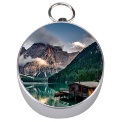 Italy Mountains Pragser Wildsee Silver Compasses by Simbadda