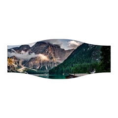 Italy Mountains Pragser Wildsee Stretchable Headband by Simbadda