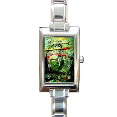 Continental Breakfast 6 Rectangle Italian Charm Watch by bestdesignintheworld