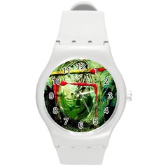 Continental Breakfast 6 Round Plastic Sport Watch (m) by bestdesignintheworld