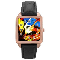 Drama Rose Gold Leather Watch 