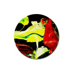 Drama 1 Rubber Round Coaster (4 Pack)  by bestdesignintheworld