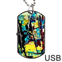 Dance Of Oil Towers 3 Dog Tag Usb Flash (one Side) by bestdesignintheworld