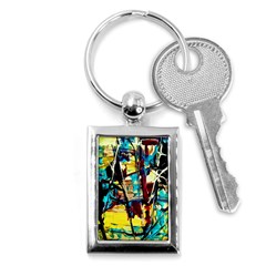 Dance Of Oil Towers 4 Key Chains (rectangle)  by bestdesignintheworld