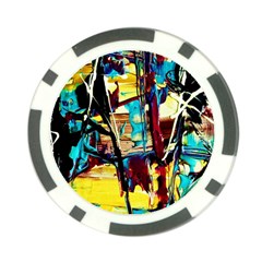 Dance Of Oil Towers 4 Poker Chip Card Guard by bestdesignintheworld