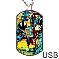 Dance Of Oil Towers 4 Dog Tag Usb Flash (one Side) by bestdesignintheworld