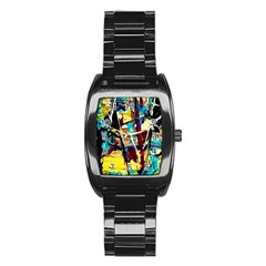 Dance Of Oil Towers 4 Stainless Steel Barrel Watch by bestdesignintheworld