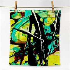 Dance Of Oil Towers 5 Face Towel by bestdesignintheworld