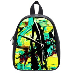 Dance Of Oil Towers 5 School Bag (small) by bestdesignintheworld