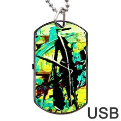 Dance Of Oil Towers 5 Dog Tag Usb Flash (two Sides) by bestdesignintheworld