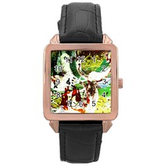 Doves Matchmaking 12 Rose Gold Leather Watch  by bestdesignintheworld