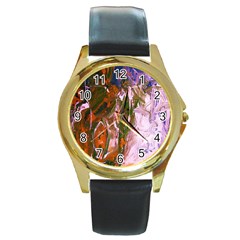 Close To Pinky,s House 12 Round Gold Metal Watch by bestdesignintheworld