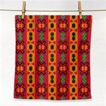 Tribal shapes in retro colors                                 Face Towel Front