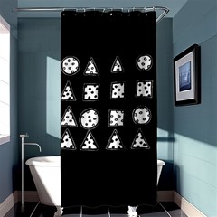 Drawing  Shower Curtain 36  X 72  (stall)  by ValentinaDesign