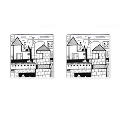 Drawing  Cufflinks (square) by ValentinaDesign