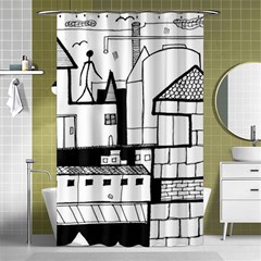 Drawing  Shower Curtain 48  X 72  (small)  by ValentinaDesign