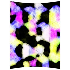 Watercolors Shapes On A Black Background                                Back Support Cushion by LalyLauraFLM