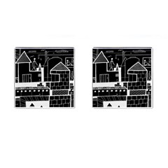 Drawing  Cufflinks (square) by ValentinaDesign