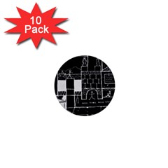 Drawing  1  Mini Buttons (10 Pack) 