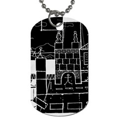 Drawing  Dog Tag (two Sides) by ValentinaDesign