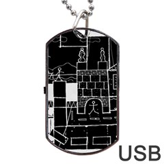 Drawing  Dog Tag Usb Flash (one Side) by ValentinaDesign