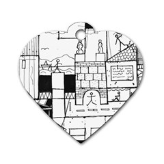 Drawing  Dog Tag Heart (two Sides) by ValentinaDesign