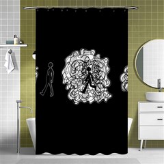 Drawing  Shower Curtain 48  X 72  (small)  by ValentinaDesign