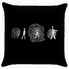 Drawing  Throw Pillow Case (Black)