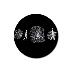 Drawing  Rubber Round Coaster (4 Pack)  by ValentinaDesign