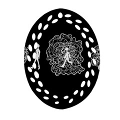 Drawing  Oval Filigree Ornament (two Sides)