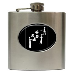 Drawing  Hip Flask (6 Oz) by ValentinaDesign