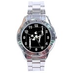 Drawing  Stainless Steel Analogue Watch Front