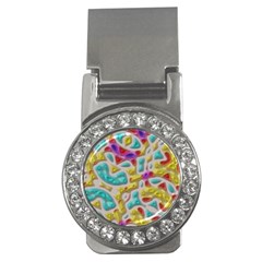 3d Shapes On A Grey Background                                   Money Clip (cz) by LalyLauraFLM