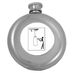 Drawing  Round Hip Flask (5 Oz) by ValentinaDesign