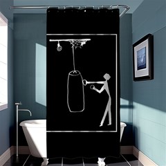 Drawing  Shower Curtain 36  X 72  (stall)  by ValentinaDesign