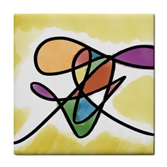 Abstract Art Colorful Tile Coasters by Modern2018