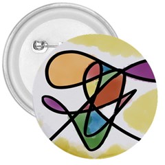 Abstract Art Colorful 3  Buttons by Modern2018