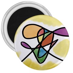 Abstract Art Colorful 3  Magnets by Modern2018