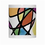 Abstract Art Colorful White Mugs Center