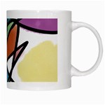 Abstract Art Colorful White Mugs Right