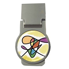 Abstract Art Colorful Money Clips (round)  by Modern2018