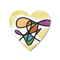 Abstract Art Colorful Heart Magnet by Modern2018