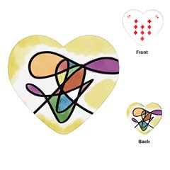 Abstract Art Colorful Playing Cards (heart) 