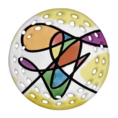 Abstract Art Colorful Ornament (round Filigree) by Modern2018